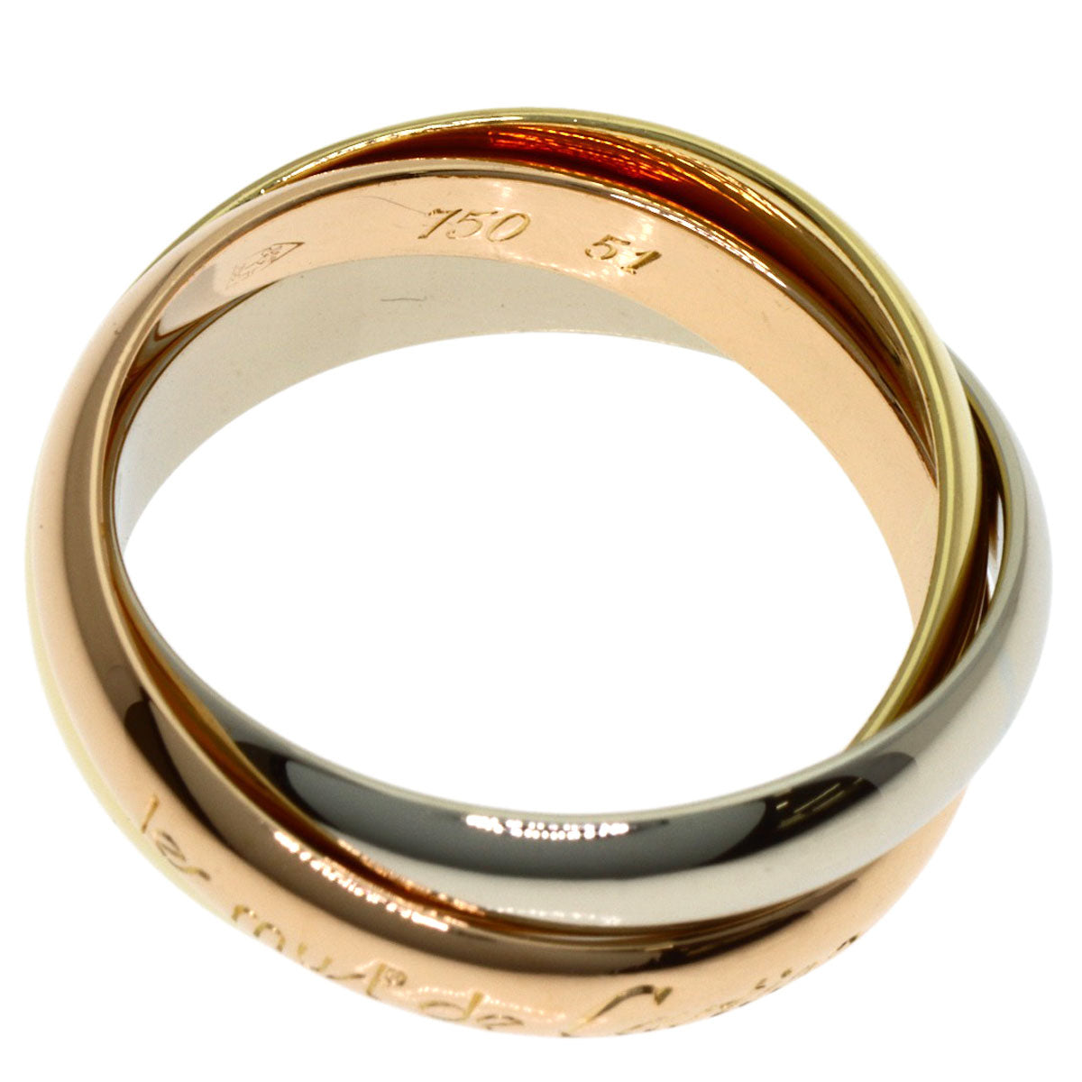 CARTIER Trinity #51 Ring K18 Yellow Gold K18 White GoldLadies [Used]