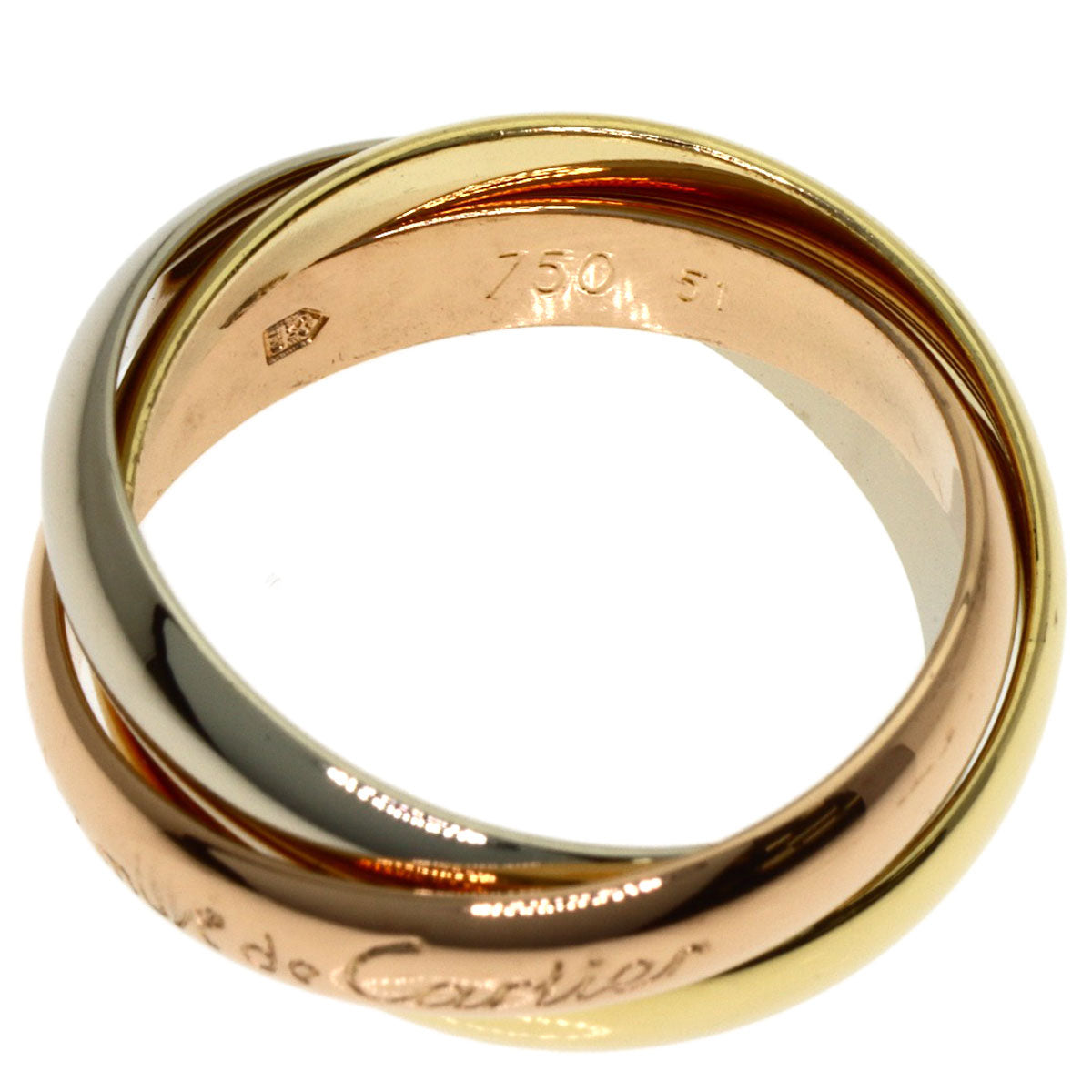 CARTIER Trinity #51 Ring K18 Yellow Gold K18 White GoldLadies [Used]