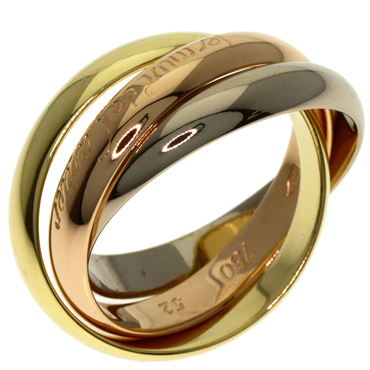 CARTIER Trinity #52 Ring K18 Yellow Gold K18 White GoldLadies [Used]