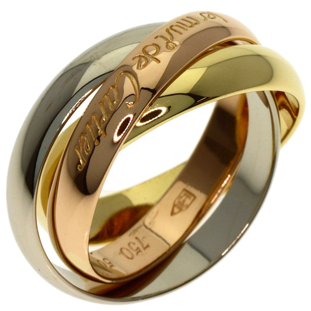 CARTIER Trinity #50 Ring K18 Yellow Gold K18 White GoldLadies [Used]