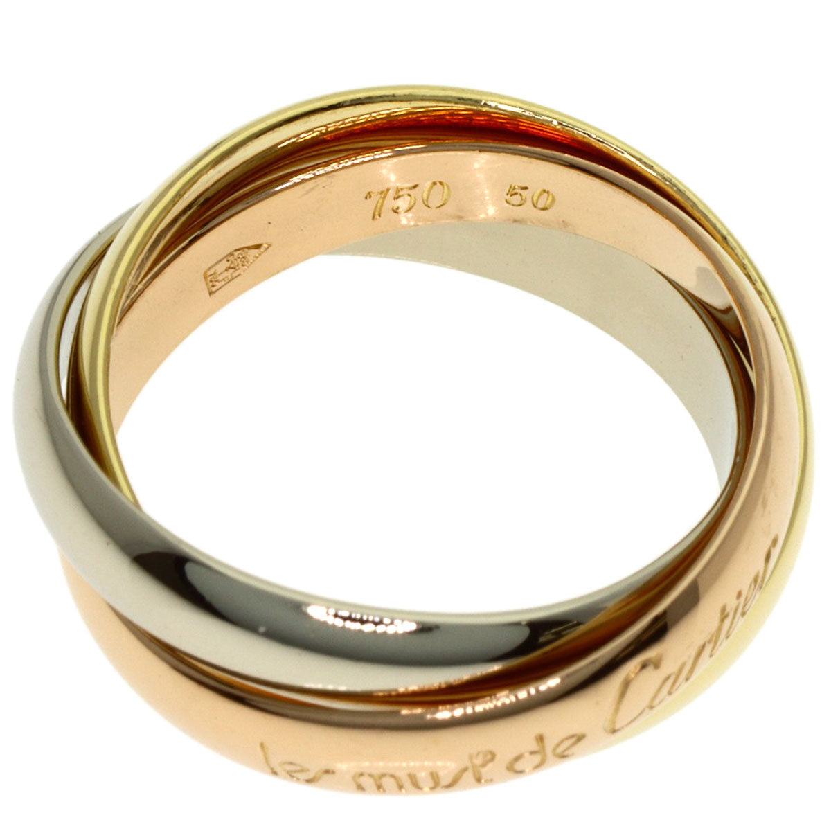 CARTIER Trinity #50 Ring K18 Yellow Gold K18 White GoldLadies [Used]