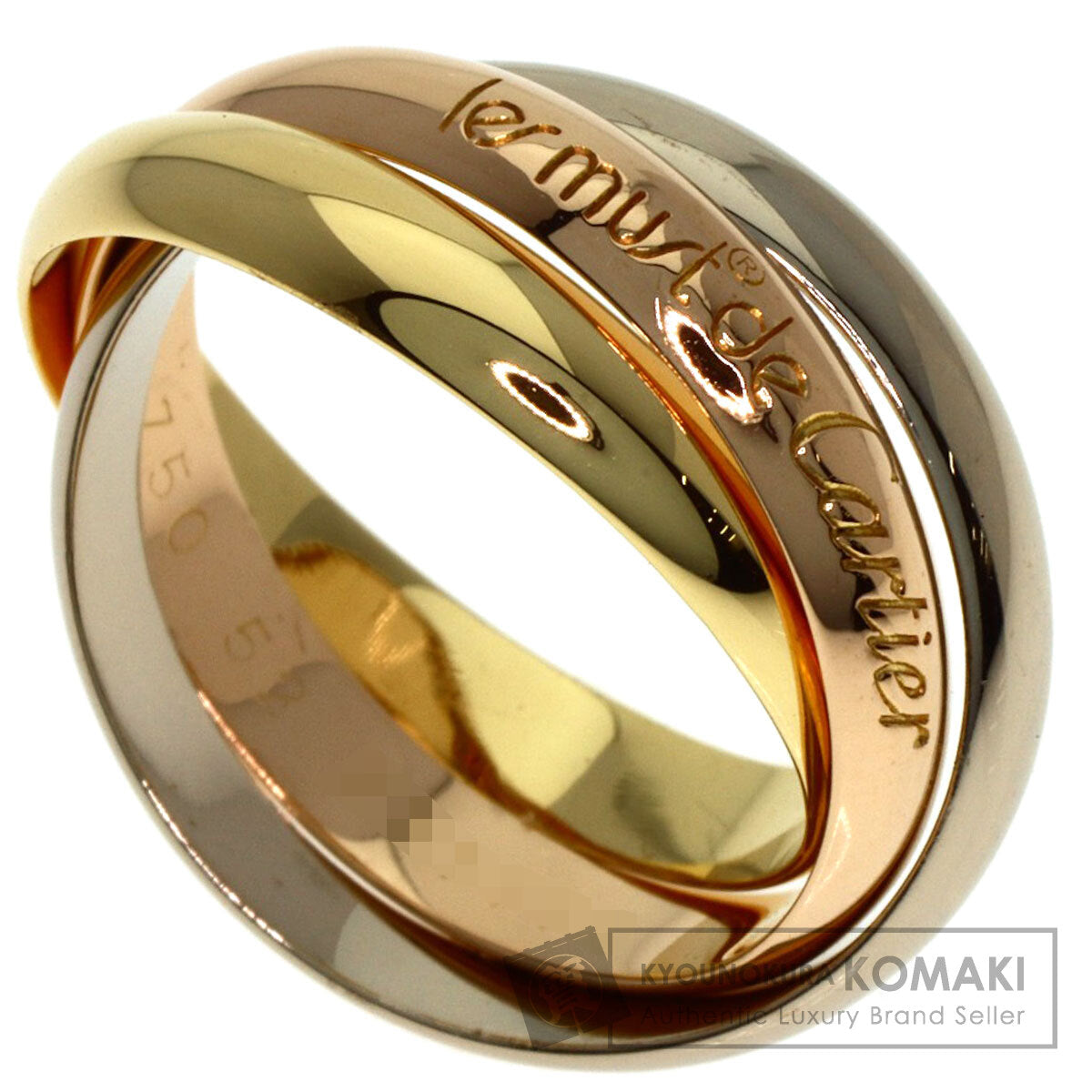 CARTIER Trinity #52 Ring K18 Yellow Gold K18 White GoldLadies [Used]