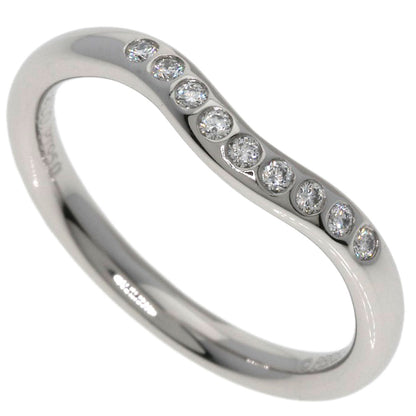 TIFFANY&Co. Curved band Diamond Ring Platinum PT950 Ladies [Used]