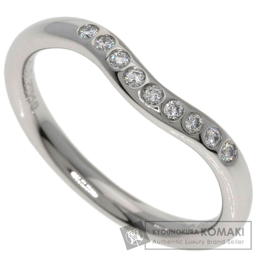TIFFANY&Co. Curved band Diamond Ring Platinum PT950 Ladies [Used]
