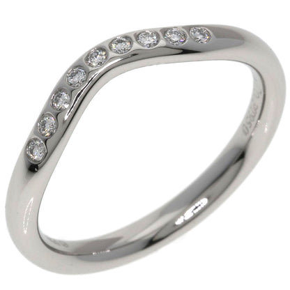 TIFFANY&Co. Curved band Diamond Ring Platinum PT950 Ladies [Used]