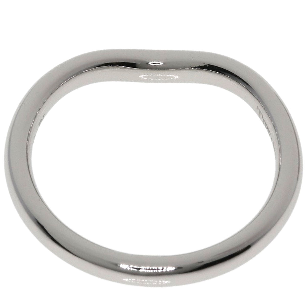 TIFFANY&Co. Curved band Diamond Ring Platinum PT950 Ladies [Used]