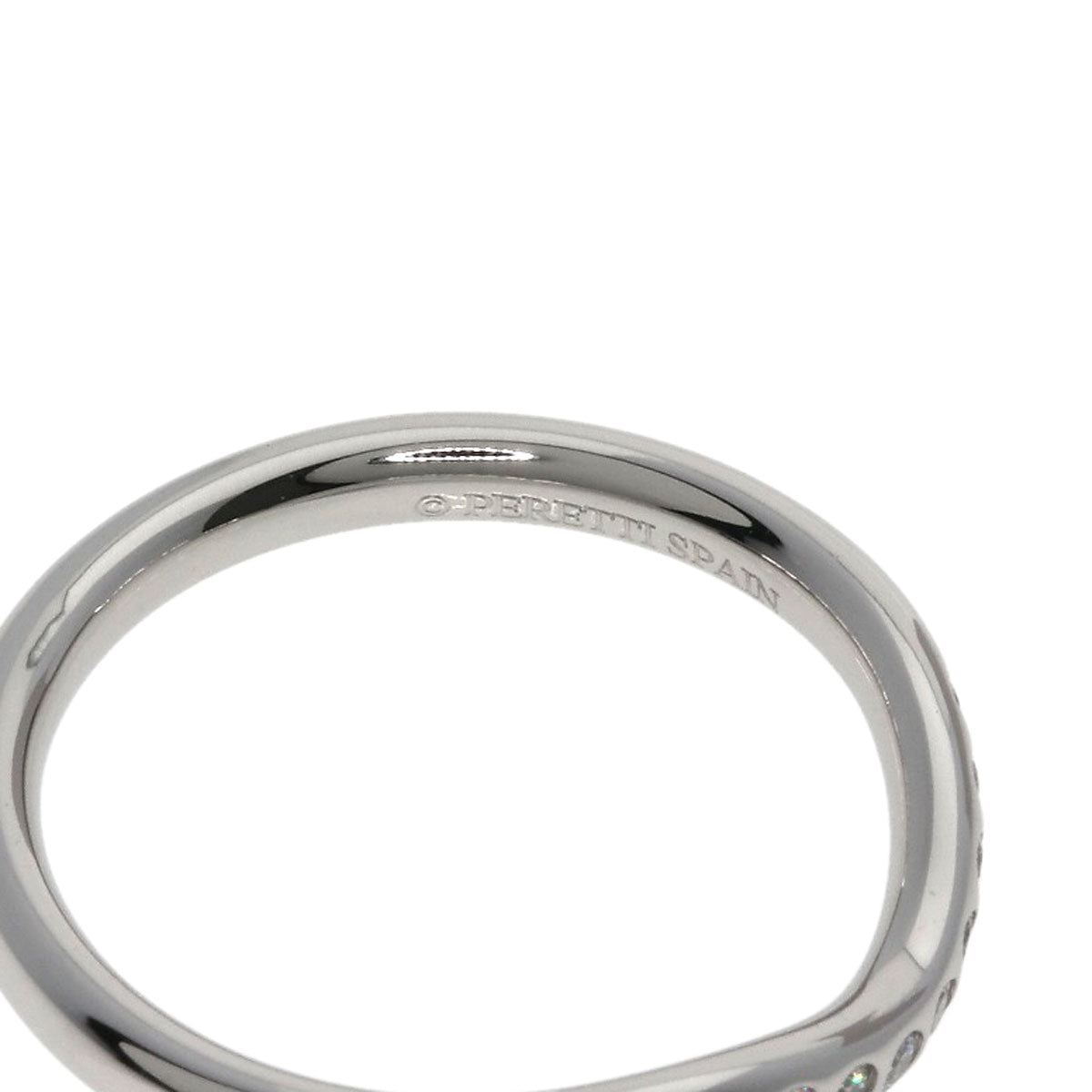 TIFFANY&Co. Curved band Diamond Ring Platinum PT950 Ladies [Used]