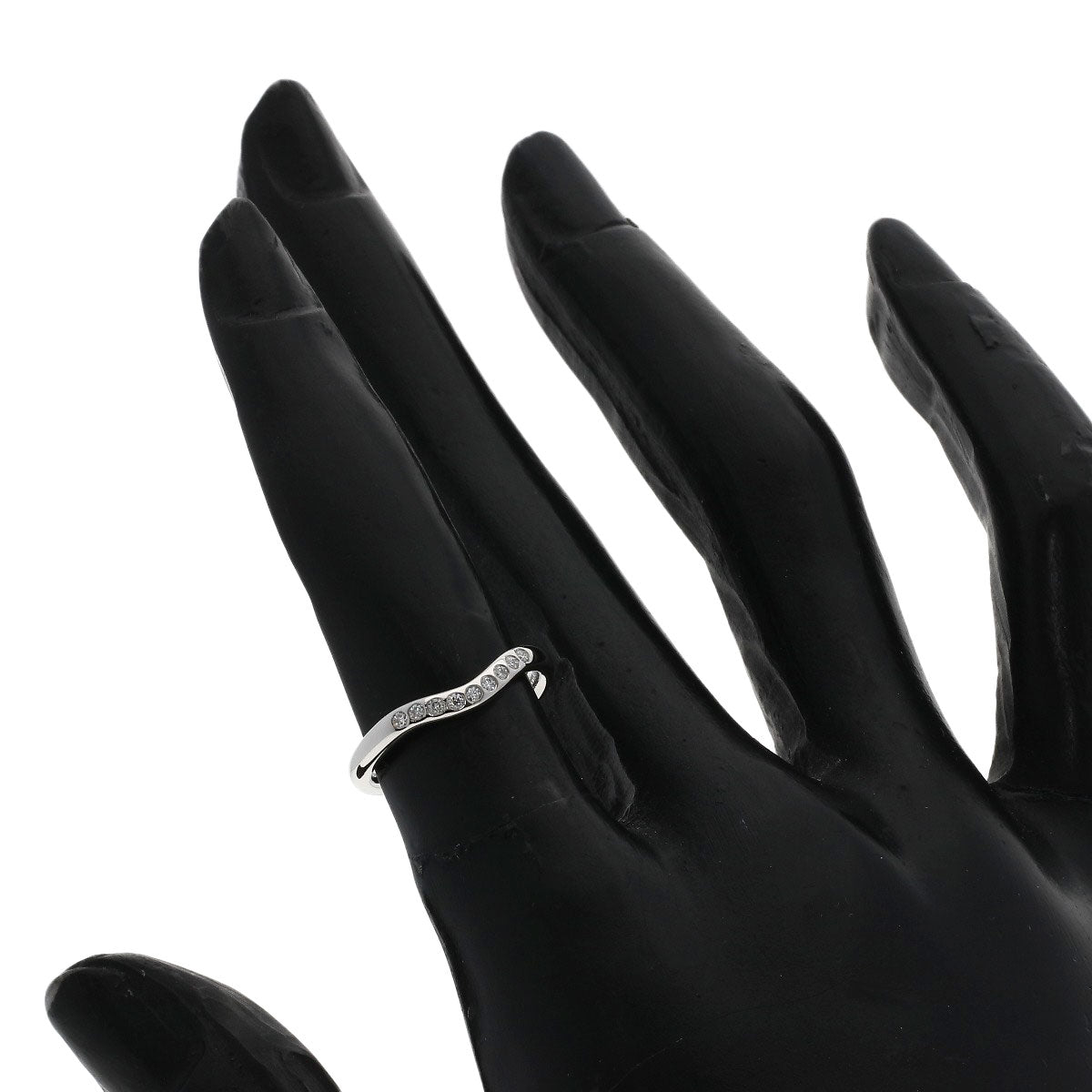 TIFFANY&Co. Curved band Diamond Ring Platinum PT950 Ladies [Used]