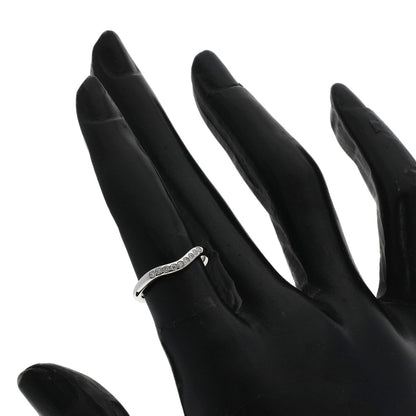 TIFFANY&Co. Curved band Diamond Ring Platinum PT950 Ladies [Used]