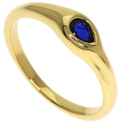 TIFFANY&Co. Pear-shaped sapphire Ring K18 Yellow Gold Ladies [Used]