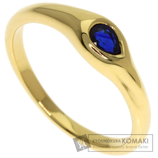 TIFFANY&Co. Pear-shaped sapphire Ring K18 Yellow Gold Ladies [Used]