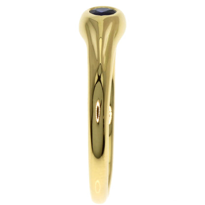 TIFFANY&Co. Pear-shaped sapphire Ring K18 Yellow Gold Ladies [Used]