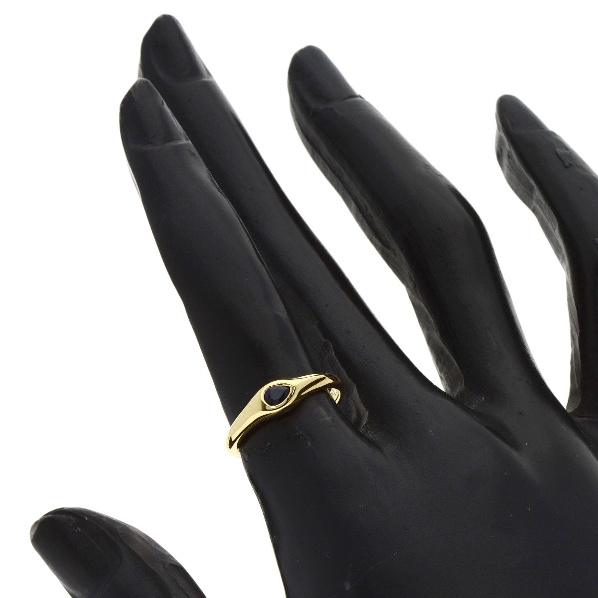 TIFFANY&Co. Pear-shaped sapphire Ring K18 Yellow Gold Ladies [Used]