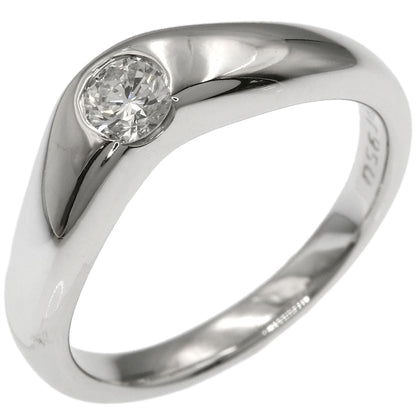 TIFFANY&Co. Elsa Peretti Curved Band 1P Diamond Ring Platinum PT950 Ladies [Used]