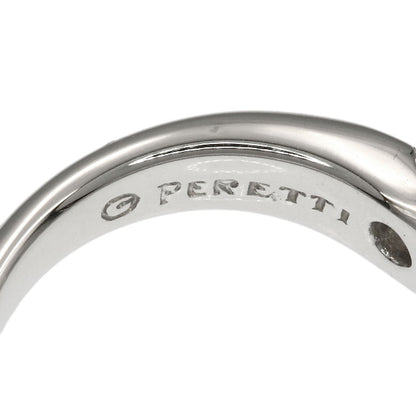 TIFFANY&Co. Elsa Peretti Curved Band 1P Diamond Ring Platinum PT950 Ladies [Used]