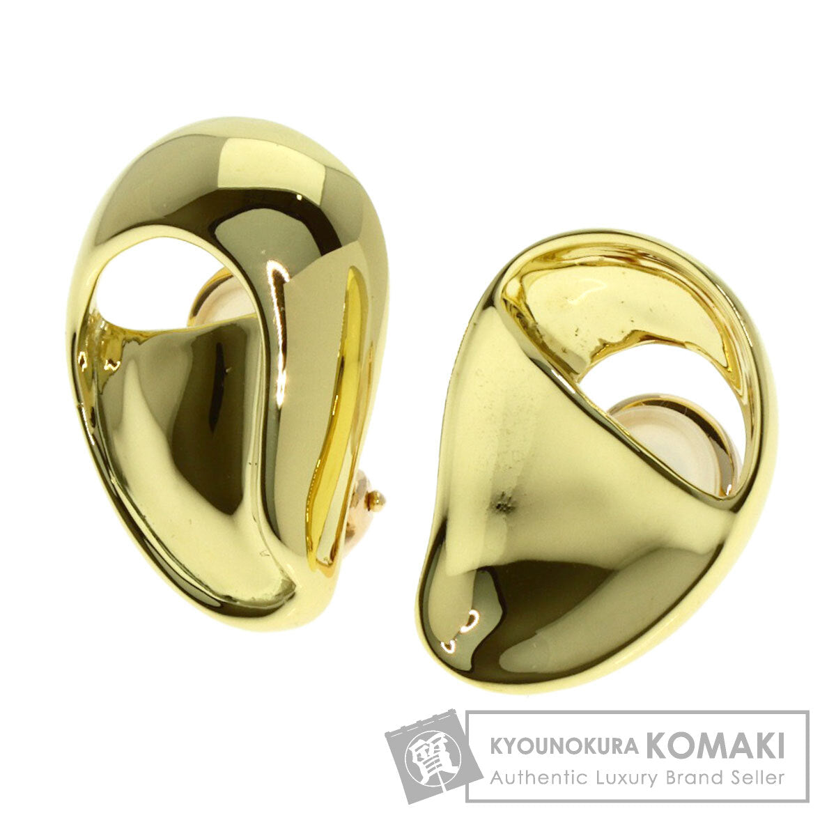 TIFFANY&Co. Asymmetrical Design Earring K18 Yellow Gold Ladies [Used]