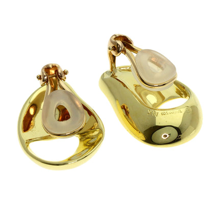 TIFFANY&Co. Asymmetrical Design Earring K18 Yellow Gold Ladies [Used]