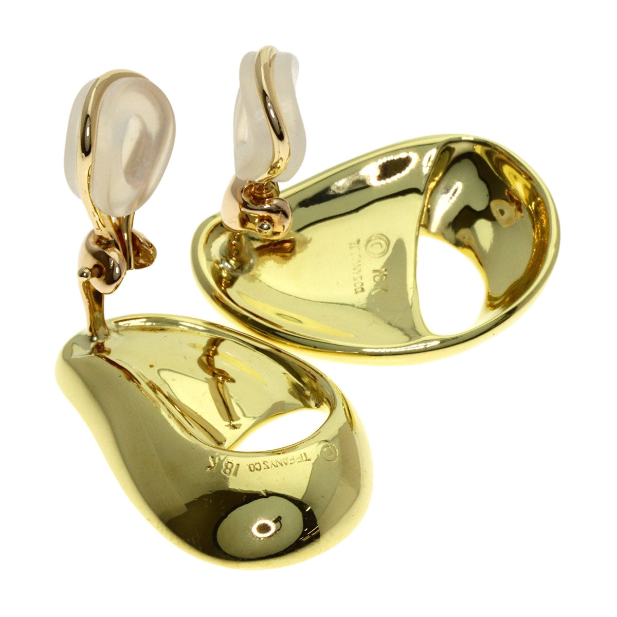 TIFFANY&Co. Asymmetrical Design Earring K18 Yellow Gold Ladies [Used]
