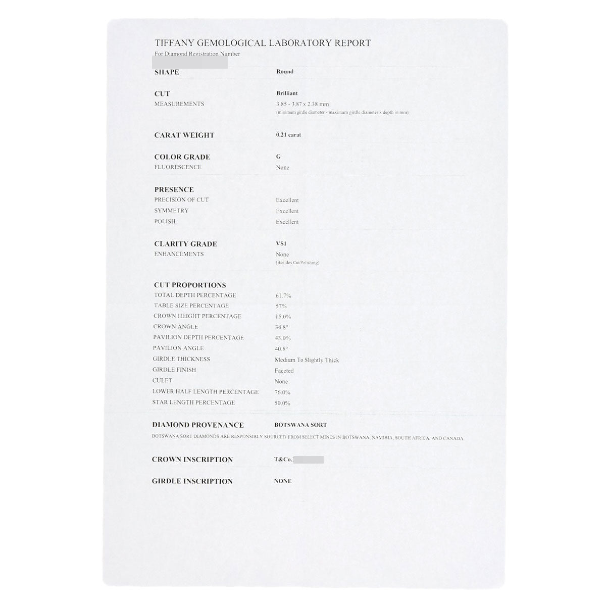 TIFFANY&Co. Solitaire Diamond Ring Platinum PT950 Ladies [Used]