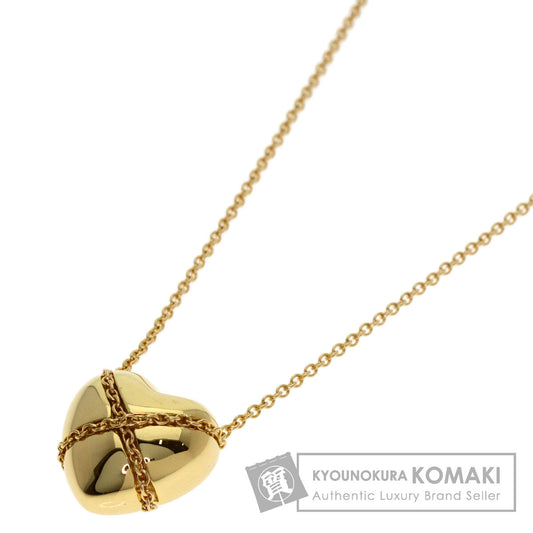 TIFFANY&Co. Chain cross heart Necklace K18 Yellow Gold Ladies [Used]