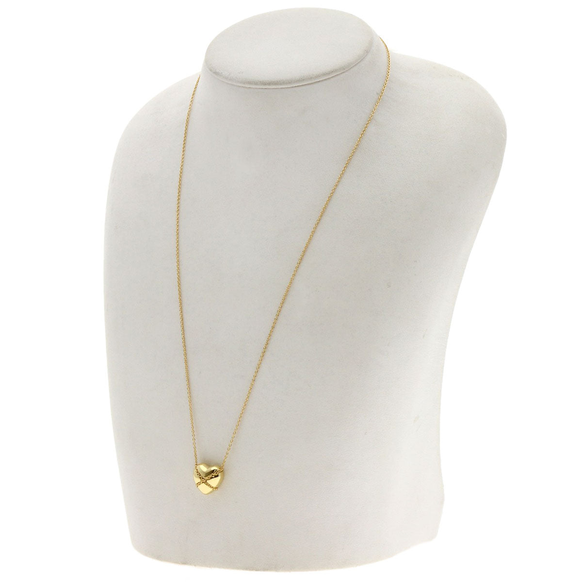 TIFFANY&Co. Chain cross heart Necklace K18 Yellow Gold Ladies [Used]