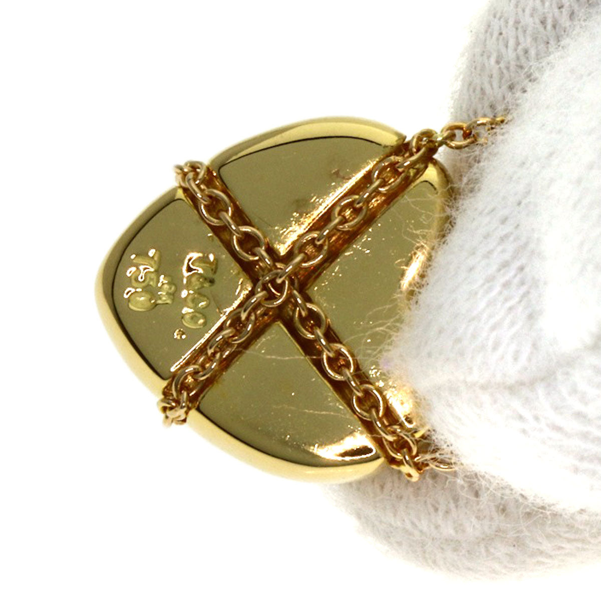 TIFFANY&Co. Chain cross heart Necklace K18 Yellow Gold Ladies [Used]