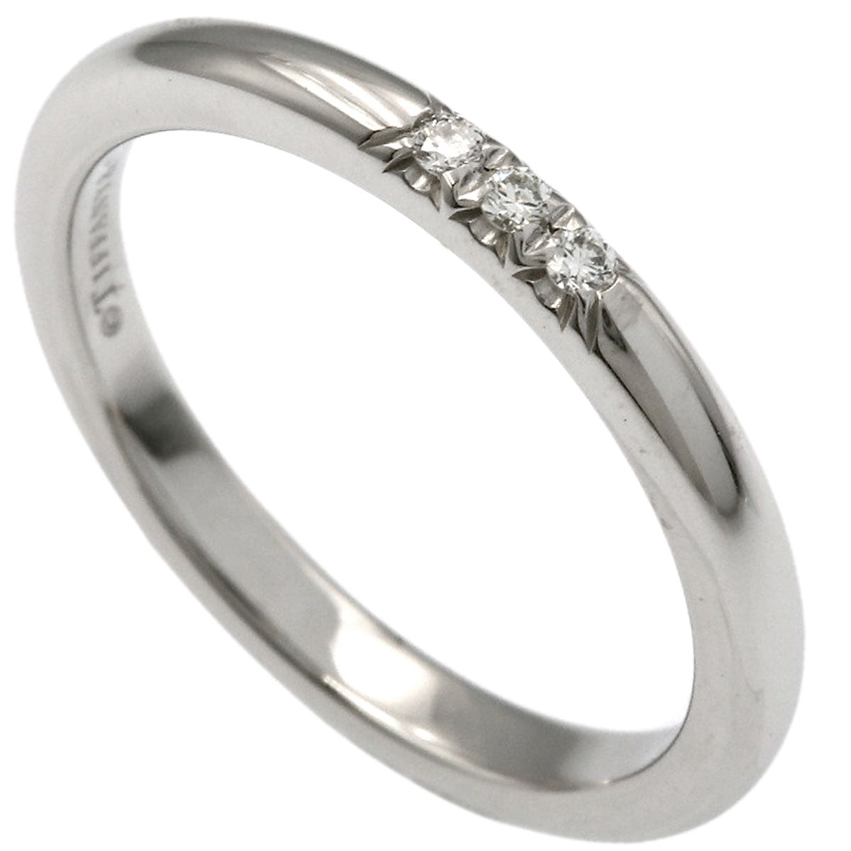 TIFFANY&Co. Forever 3P Diamond Ring Platinum PT950 Ladies [Used]