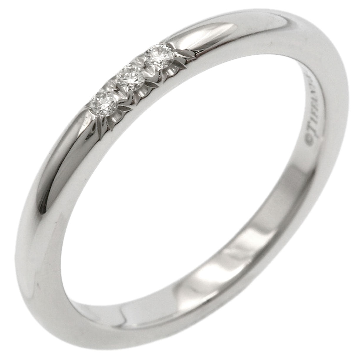 TIFFANY&Co. Forever 3P Diamond Ring Platinum PT950 Ladies [Used]