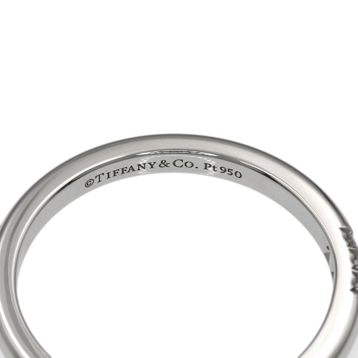 TIFFANY&Co. Forever 3P Diamond Ring Platinum PT950 Ladies [Used]