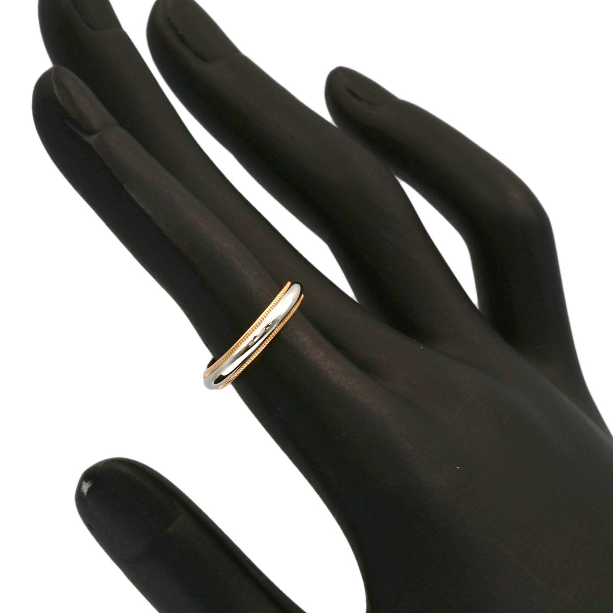 TIFFANY&Co. Milgrain Ring K18 Pink Gold PT950Ladies [Used]