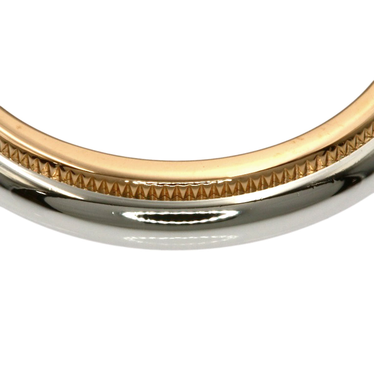TIFFANY&Co. Milgrain Ring K18 Pink Gold PT950Ladies [Used]