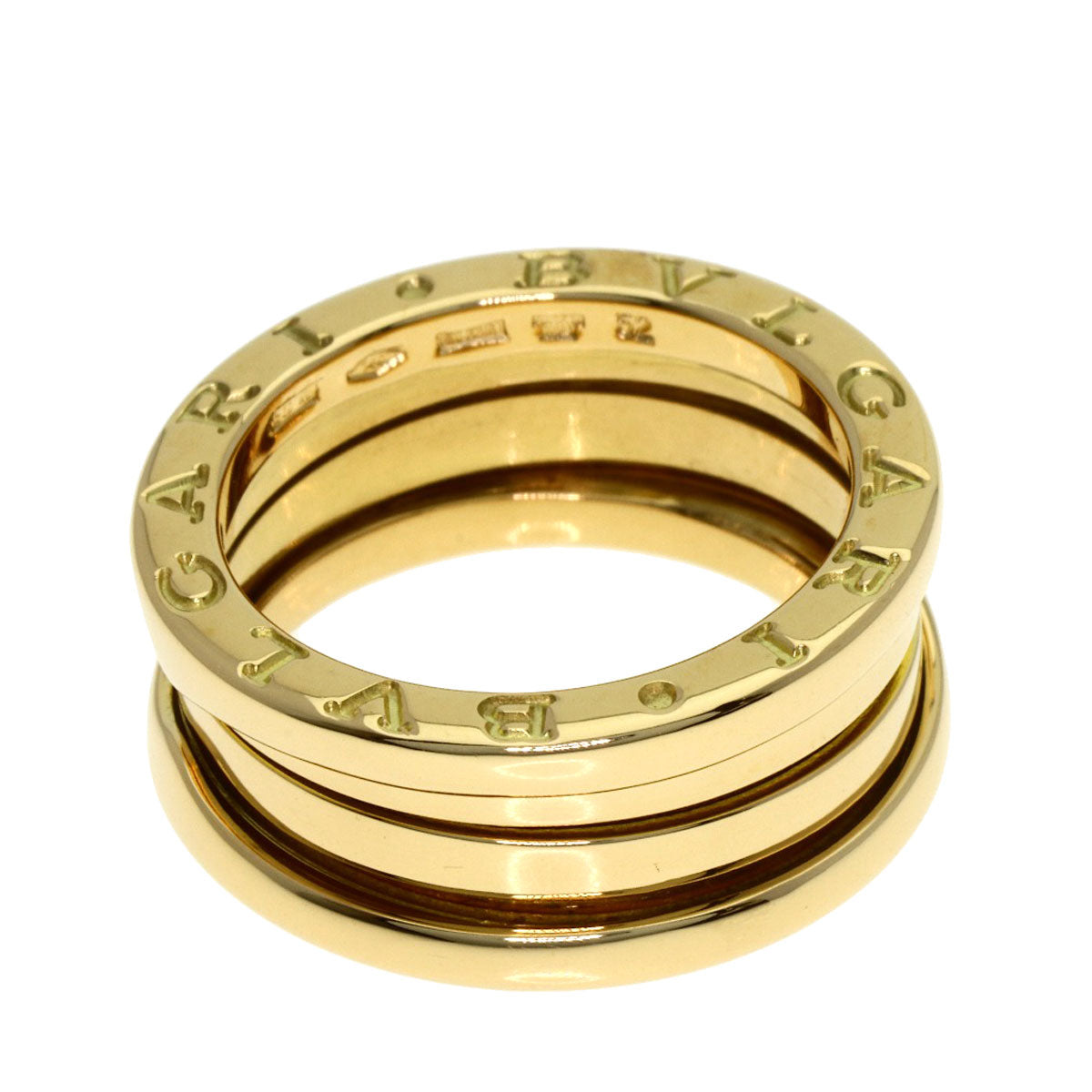 BVLGARI B.zero1 3 band #52 Ring K18 Yellow Gold Ladies [Used]