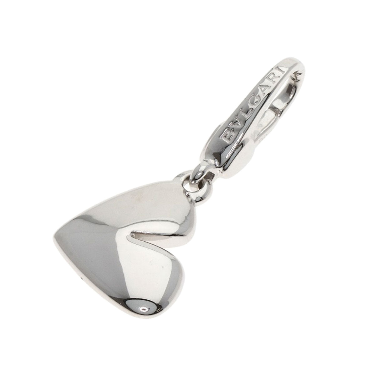 BVLGARI Cuore Heart Charm Pendant top K18 White Gold Ladies [Used]