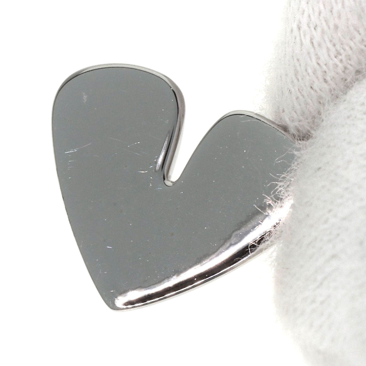 BVLGARI Cuore Heart Charm Pendant top K18 White Gold Ladies [Used]