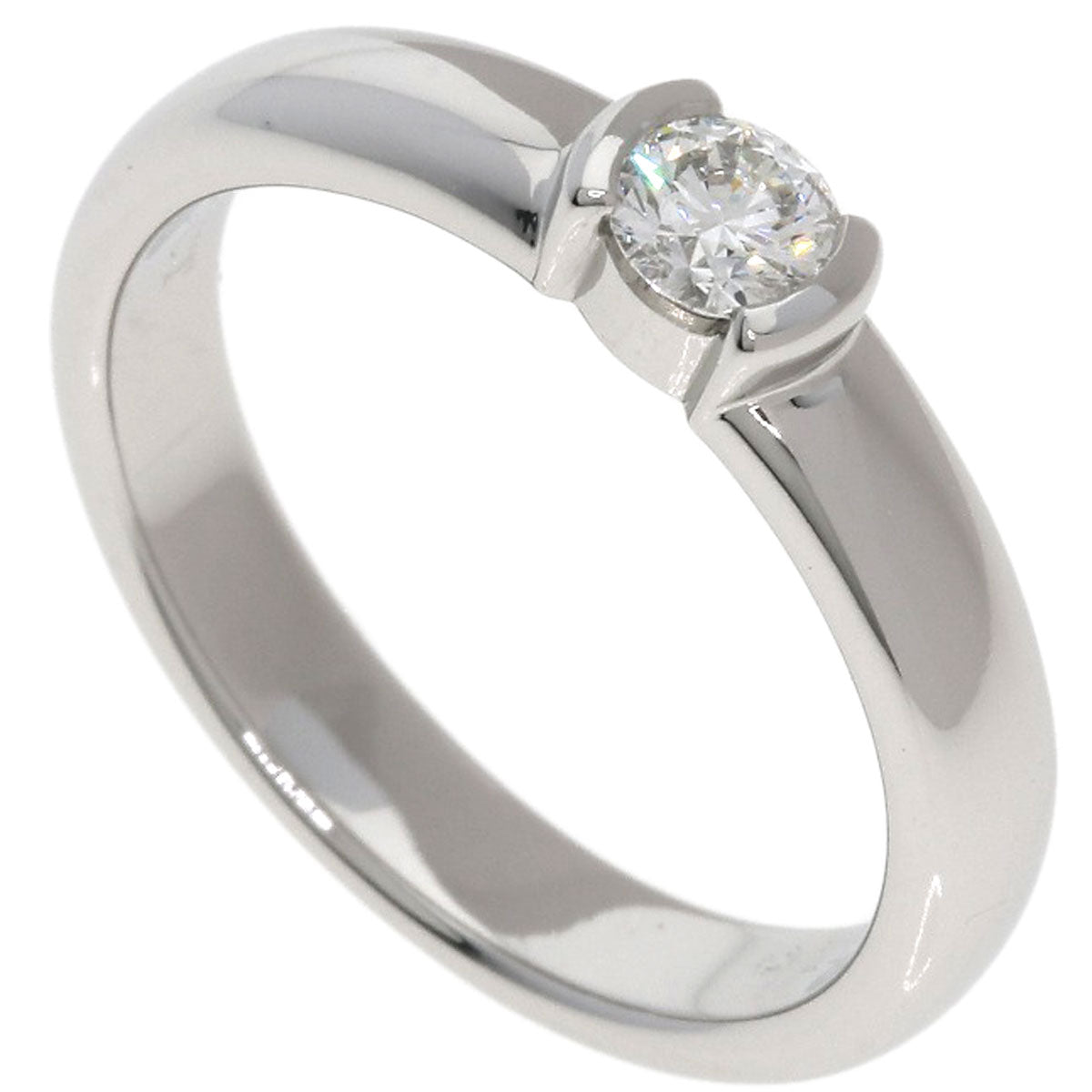 TIFFANY&Co. Dots Solitaire Diamond Ring Platinum PT950 Ladies [Used]