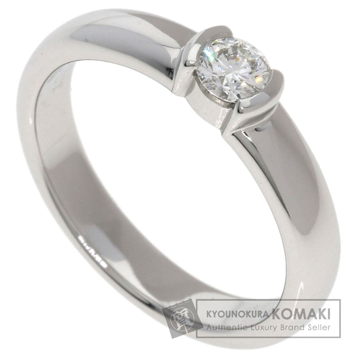 TIFFANY&Co. Dots Solitaire Diamond Ring Platinum PT950 Ladies [Used]