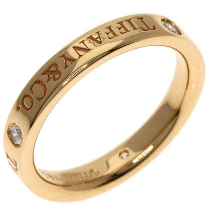 TIFFANY&Co. Flat Band 3P Diamond Ring K18 Yellow Gold Ladies [Used]