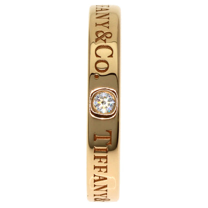TIFFANY&Co. Flat Band 3P Diamond Ring K18 Yellow Gold Ladies [Used]