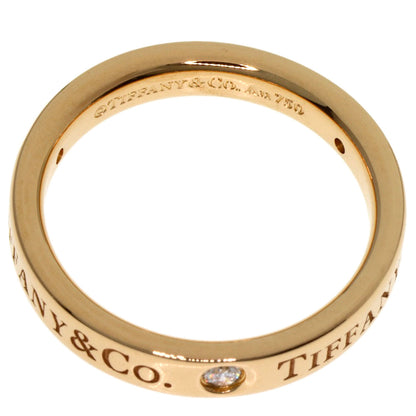 TIFFANY&Co. Flat Band 3P Diamond Ring K18 Yellow Gold Ladies [Used]
