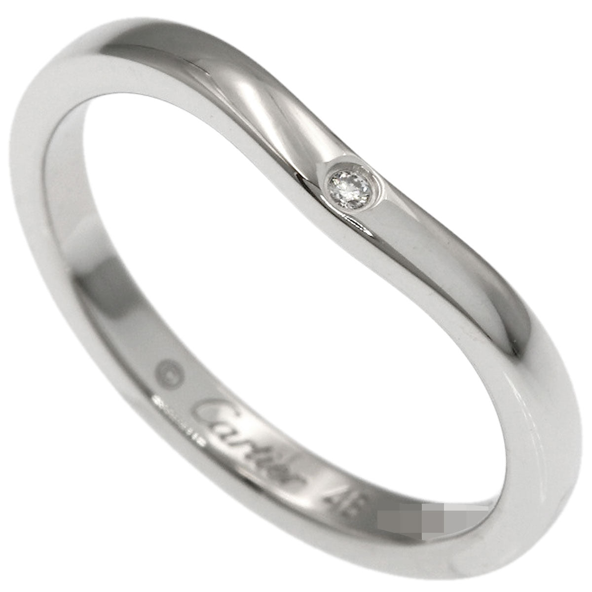 CARTIER Ballerina Curve 3P Diamond #48 Ring Platinum PT950 Ladies [Used]