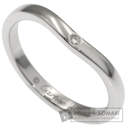 CARTIER Ballerina Curve 3P Diamond #48 Ring Platinum PT950 Ladies [Used]