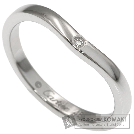 CARTIER Ballerina Curve 3P Diamond #48 Ring Platinum PT950 Ladies [Used]