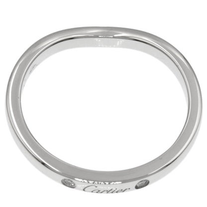 CARTIER Ballerina Curve 3P Diamond #48 Ring Platinum PT950 Ladies [Used]