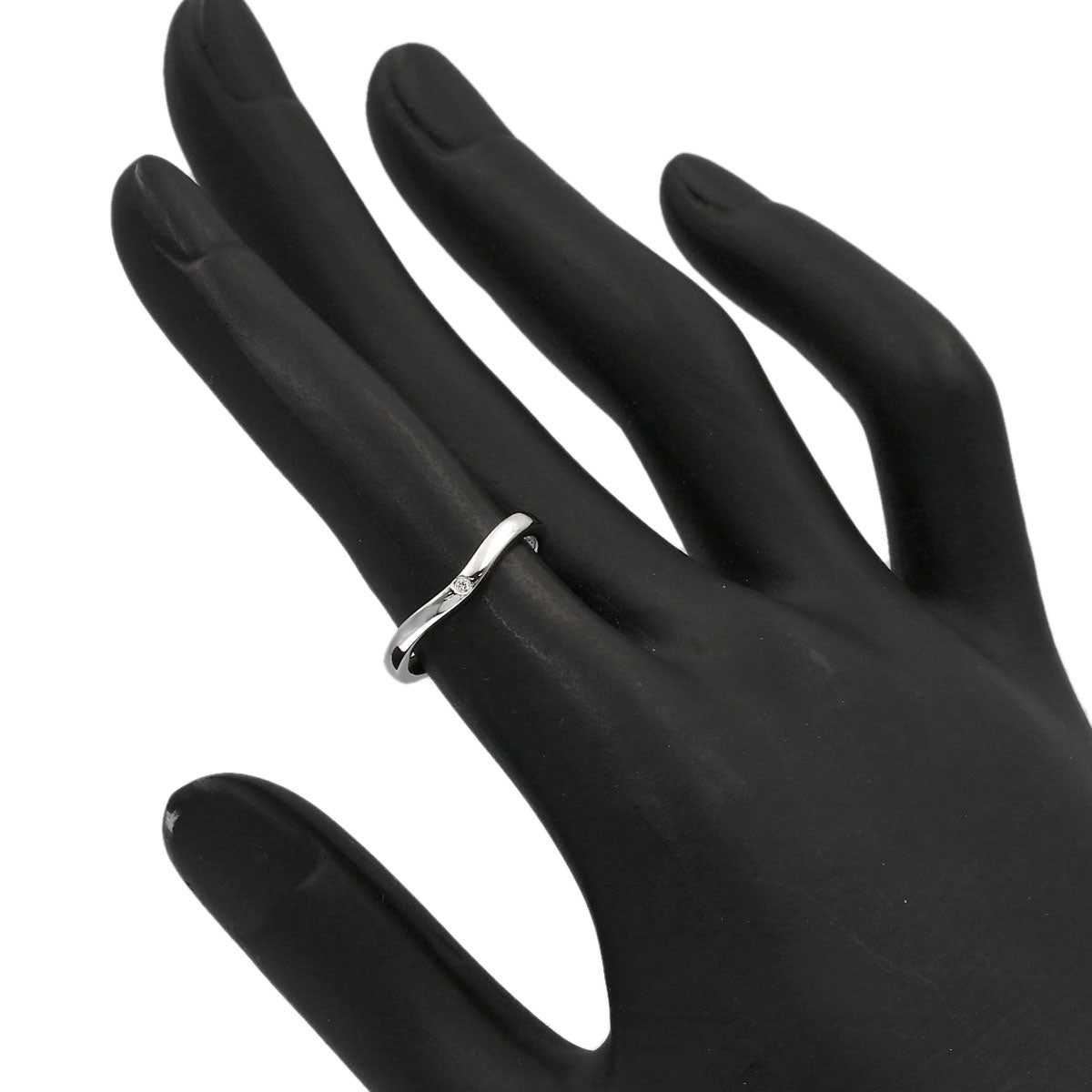 CARTIER Ballerina Curve 3P Diamond #48 Ring Platinum PT950 Ladies [Used]