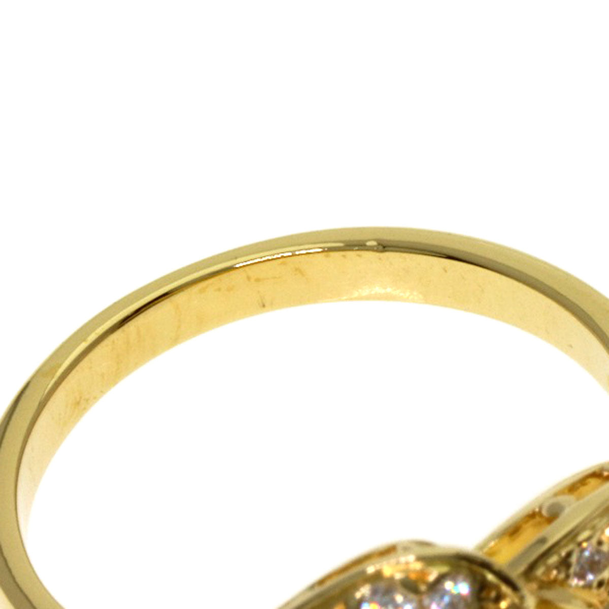 MIKIMOTO Golden Pearl Pearl Diamond Ring K18 Yellow Gold Ladies [Used]