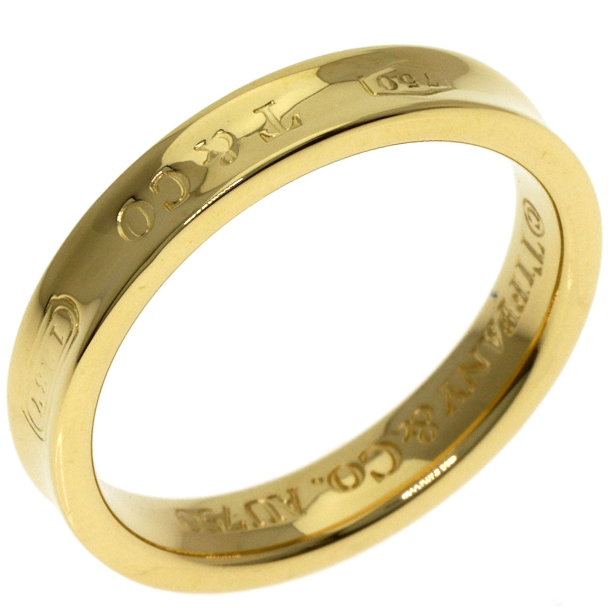 TIFFANY&Co. 1837 Narrow Ring K18 Yellow Gold Ladies [Used]