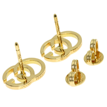 GUCCI Double G studs earring K18 Yellow Gold Ladies [Used]