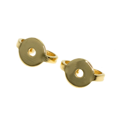 GUCCI Double G studs earring K18 Yellow Gold Ladies [Used]