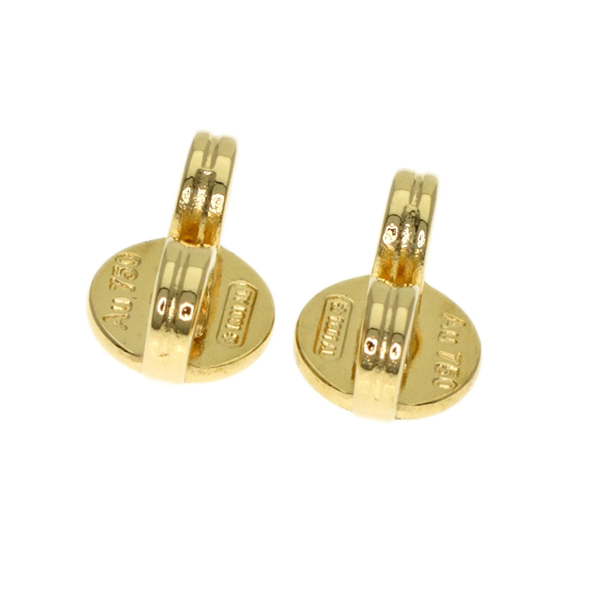 GUCCI Double G studs earring K18 Yellow Gold Ladies [Used]