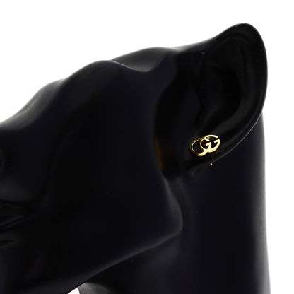 GUCCI Double G studs earring K18 Yellow Gold Ladies [Used]